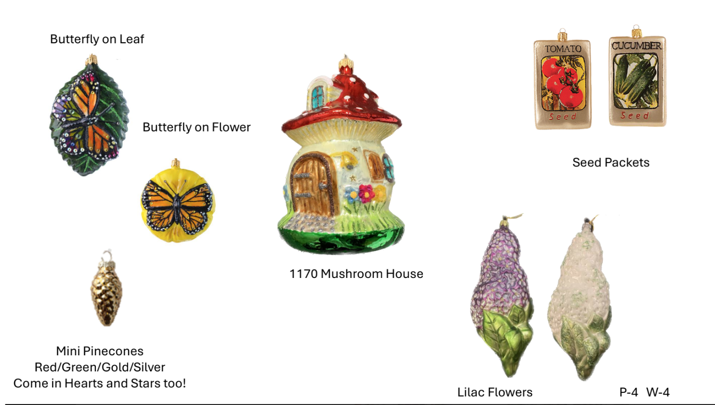 Nature 2 - Glass Holiday ornaments