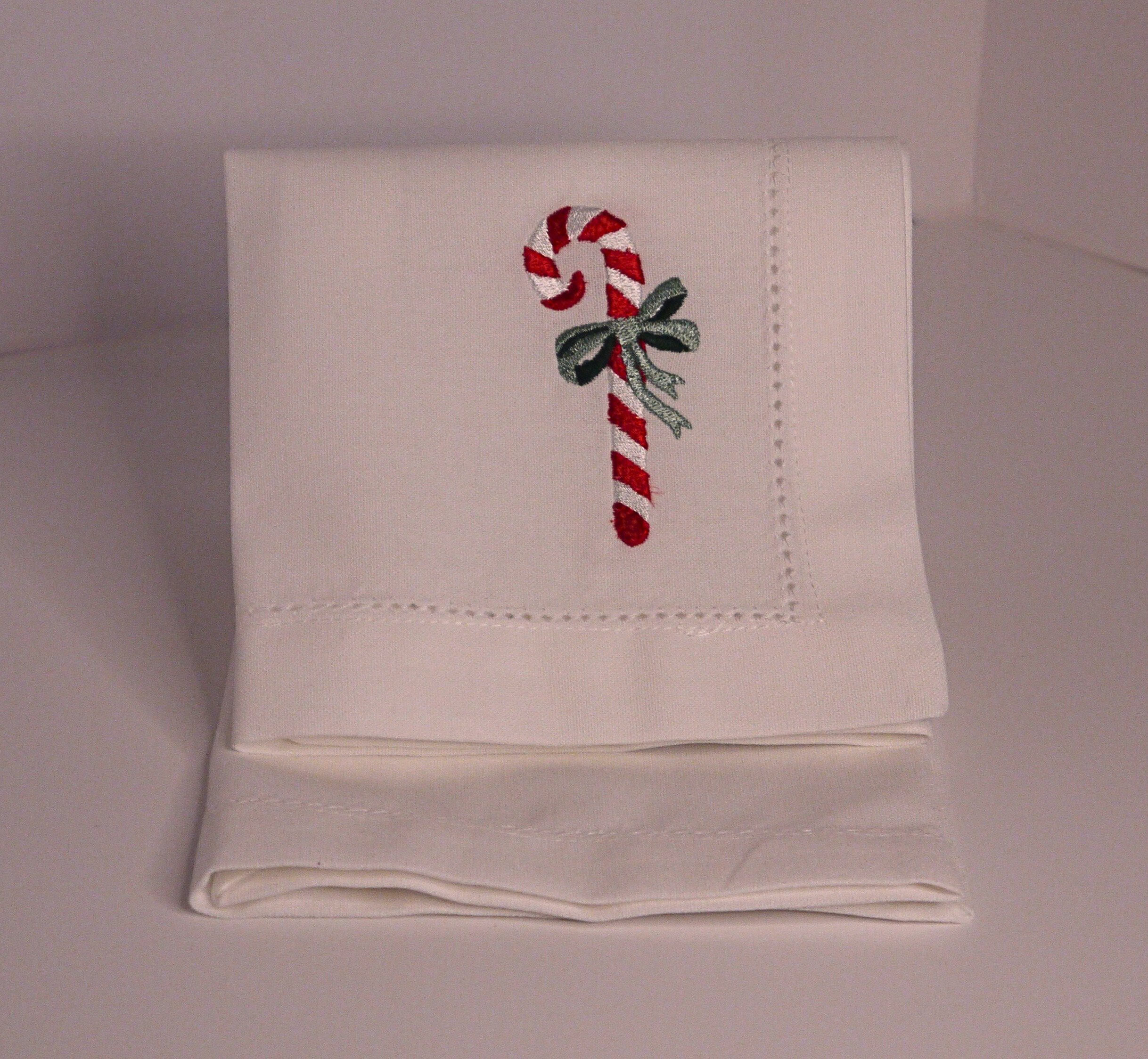 Candy Cane Linen Napkin