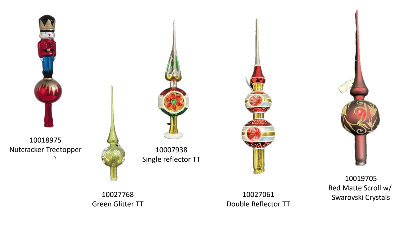 Tree Toppers - Glass Holiday