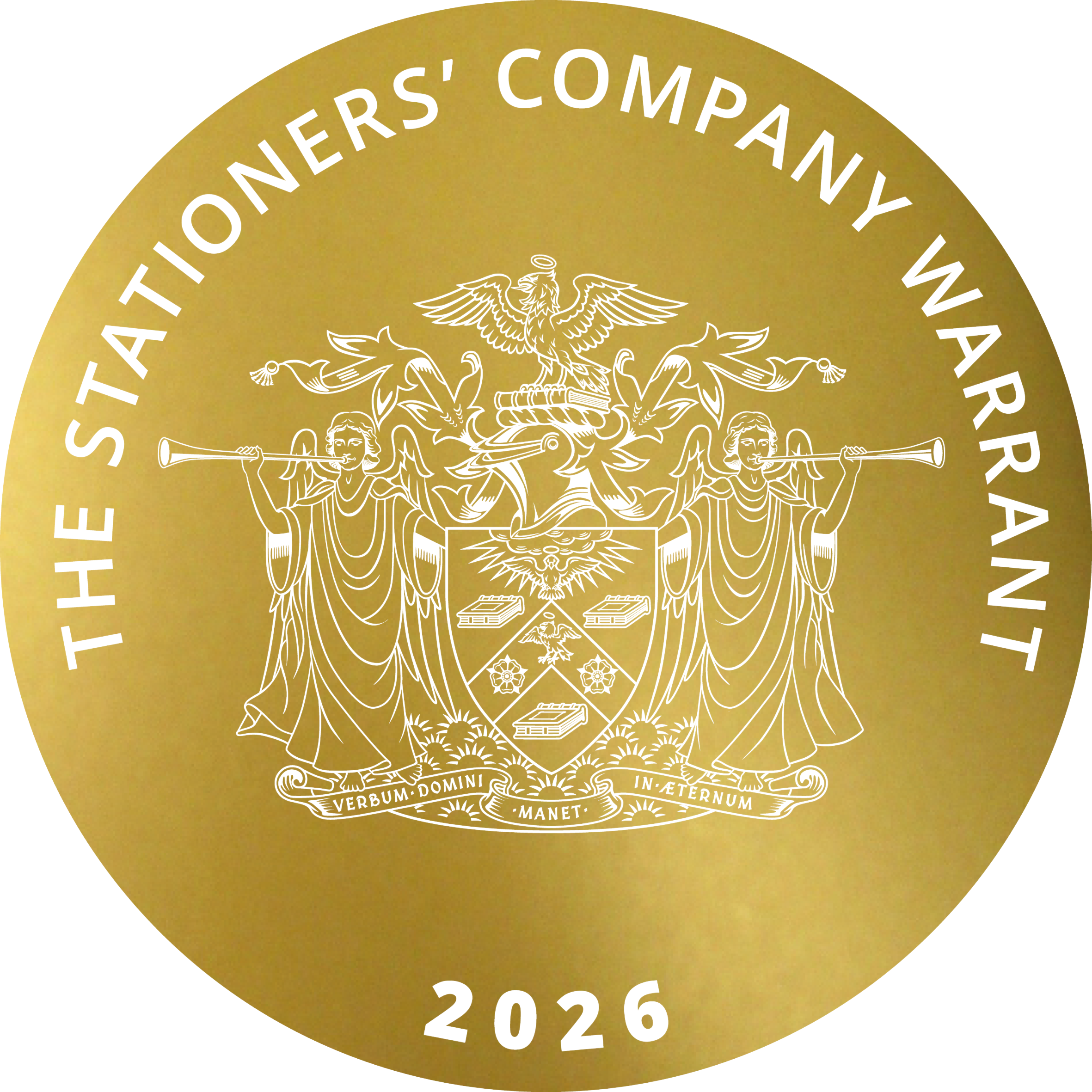 Gold seal with the Pennsylvania state coat of arms in white and the text "The State Alumni Company Warrant 2026"