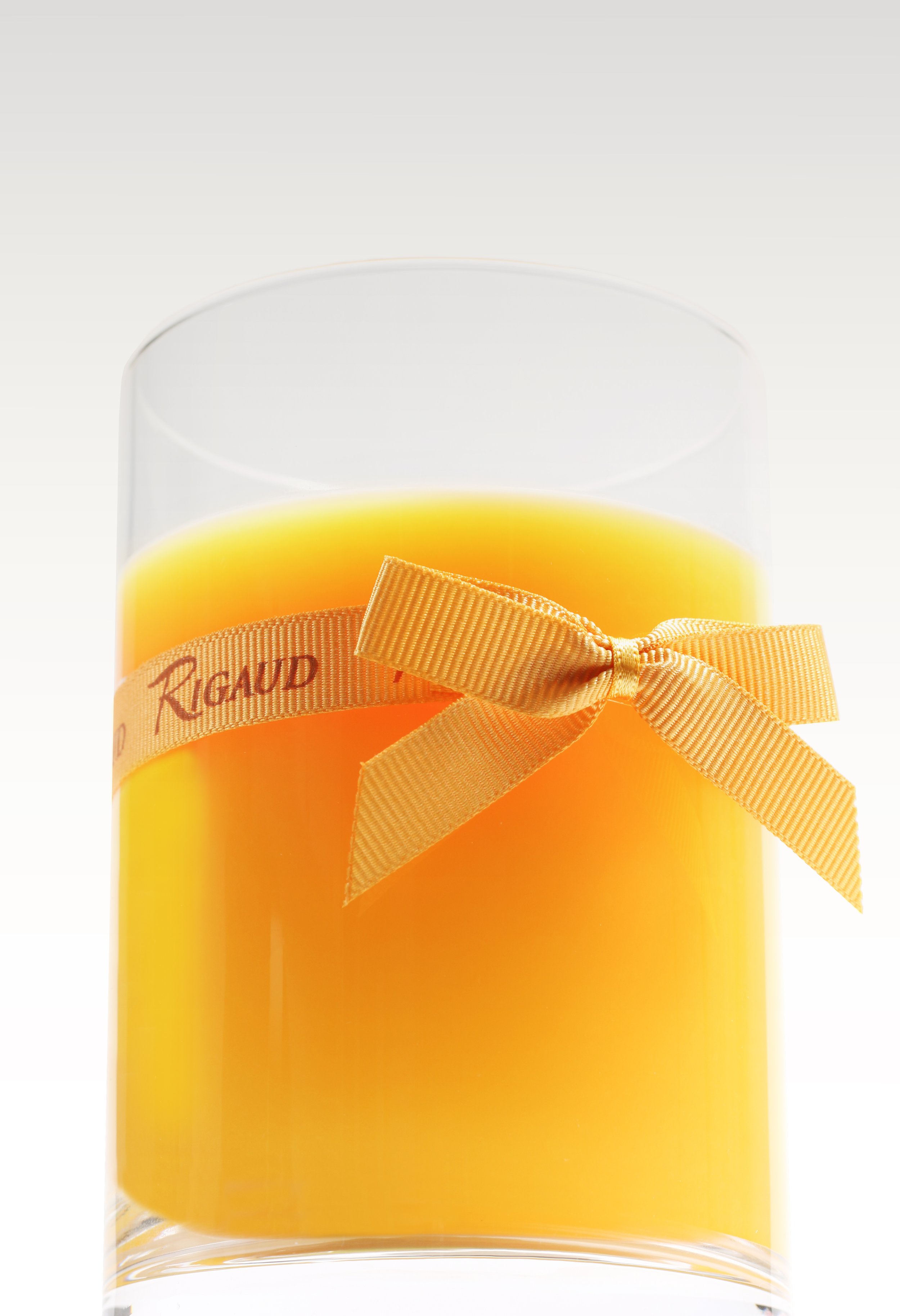 Close up view of Tournesol candle, which smells of mango and passion fruit.