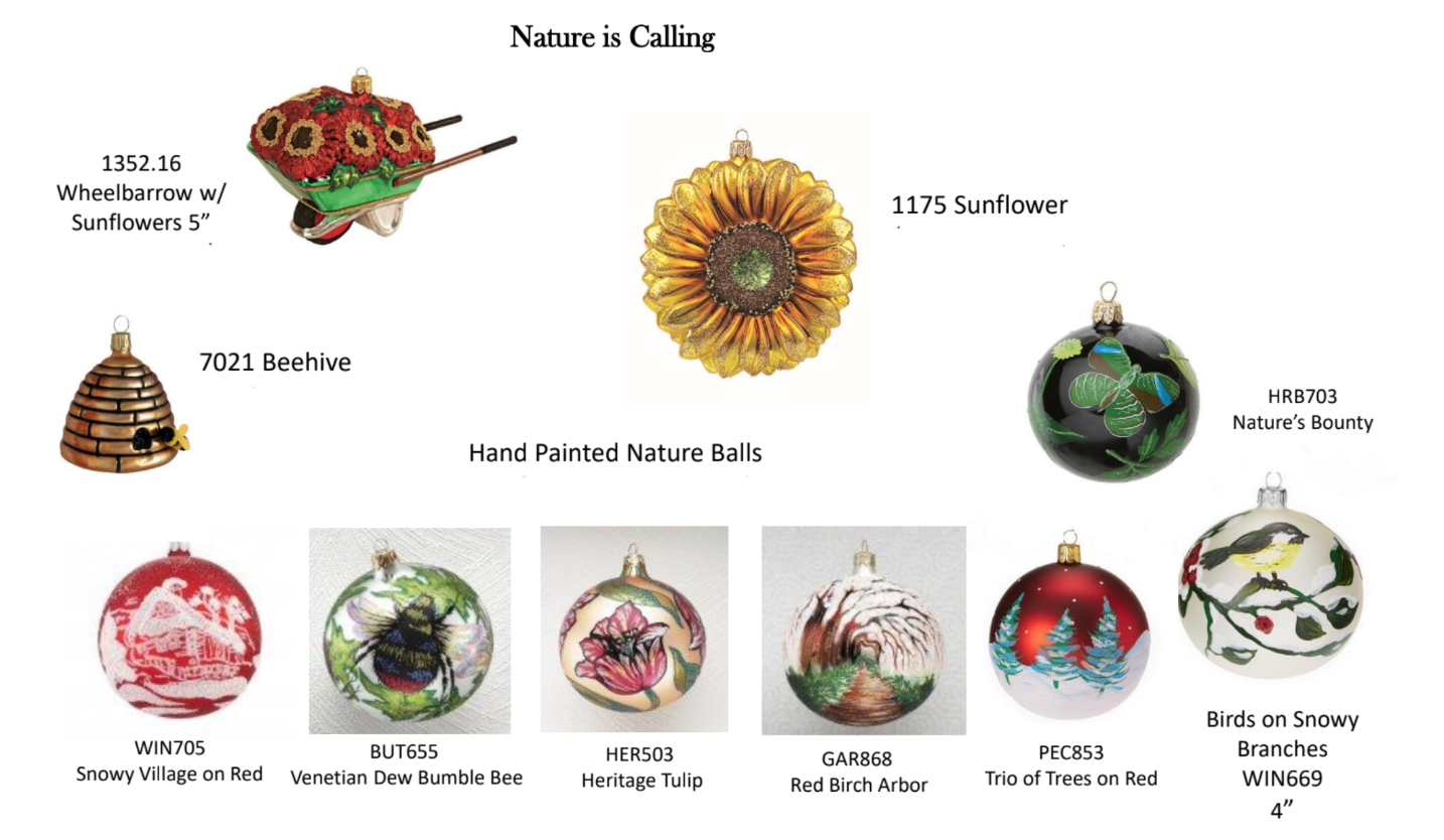 Nature 1 - Glass Holiday ornaments