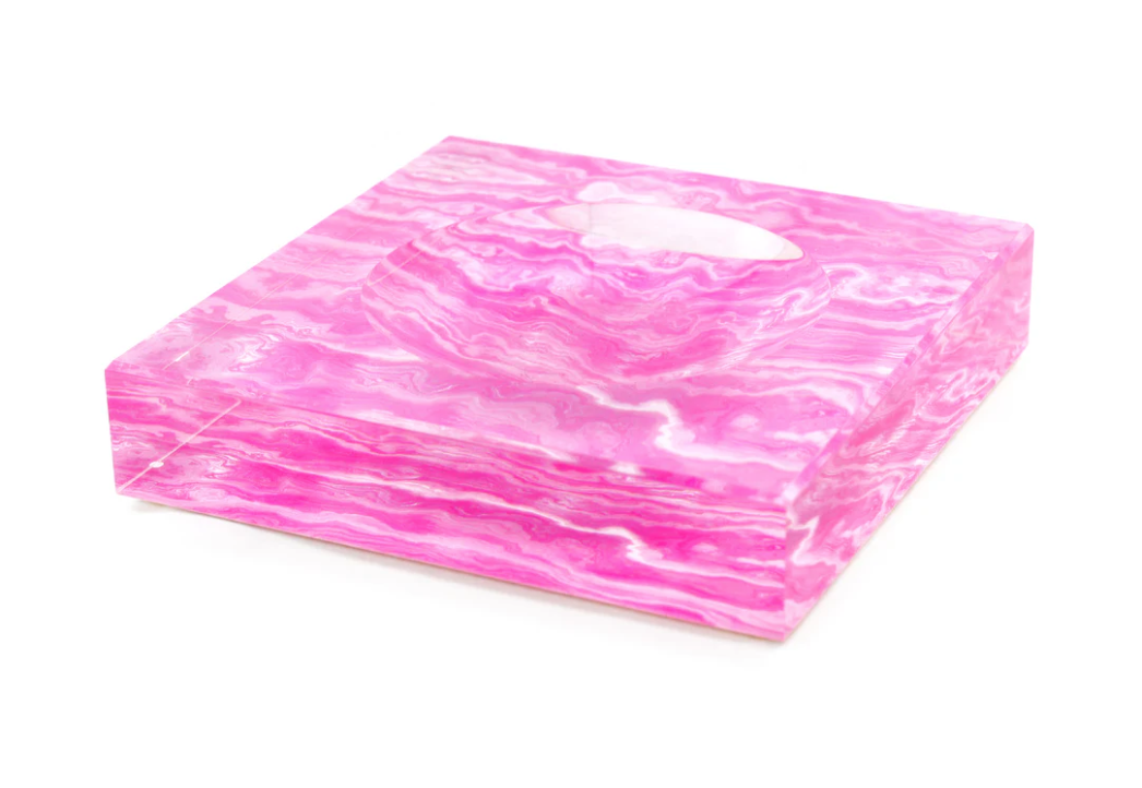 Acrylic Trinket Bowl - Pink Agate