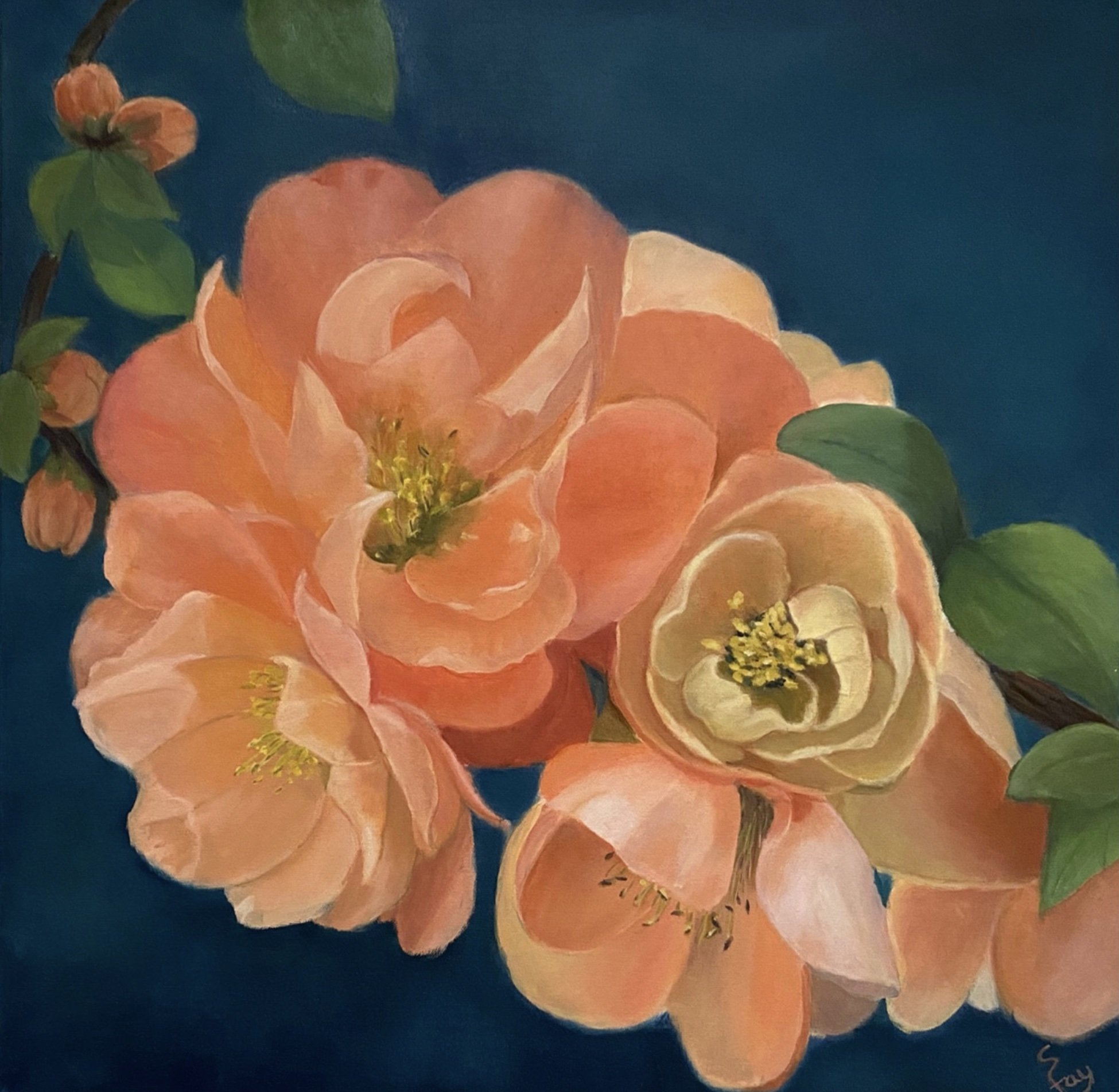 Susan Fay; Spring Softly; 24x24; Oil on Canvas; Framed; $700.00; Email: sbfay@verizon.net