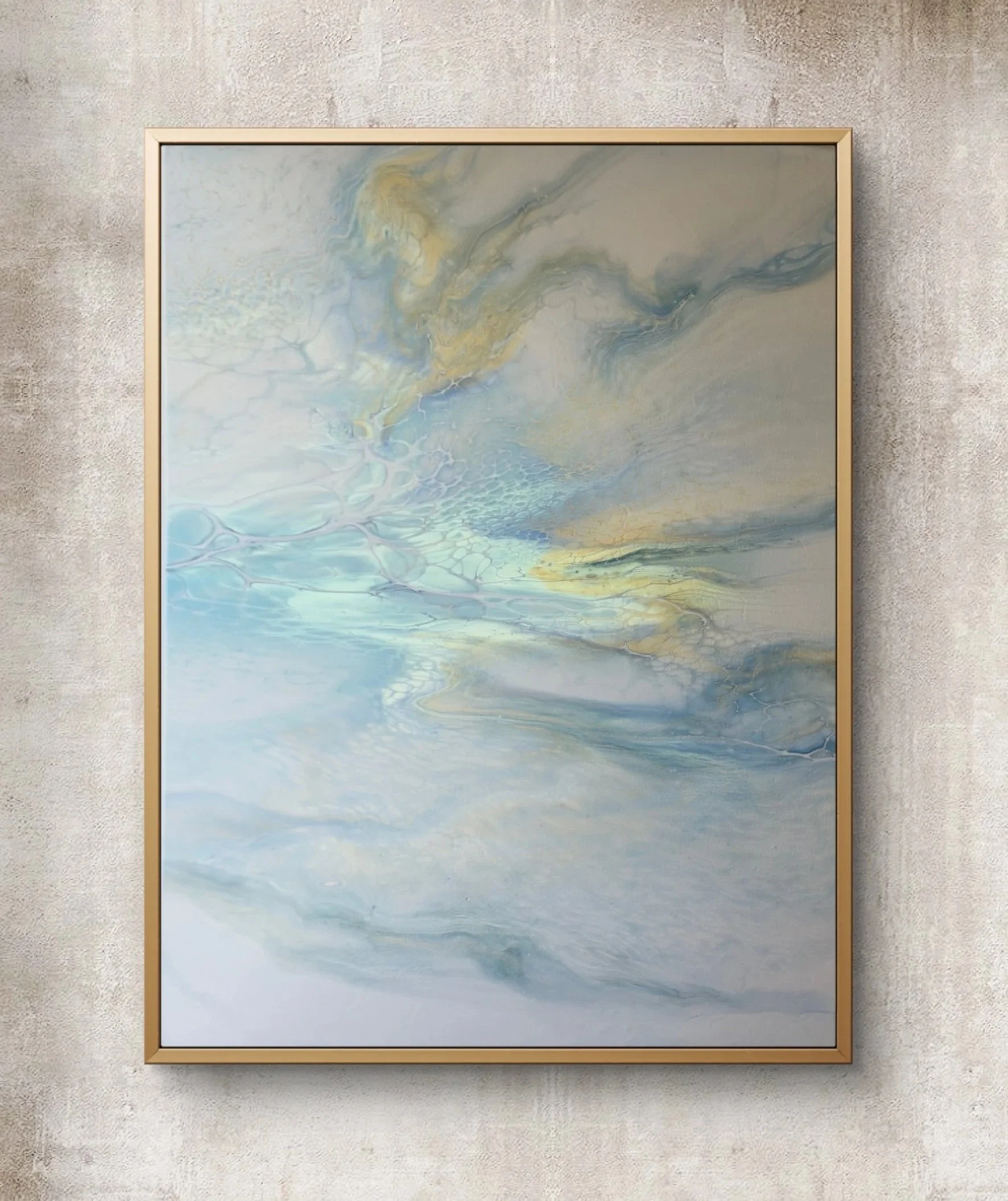 Karen Durishin, Breaking Dawn, Framed 18x24, Acrylics on canvas; $600.00 Email: waterfallacrylics@gmail.com