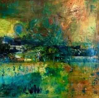 Karen Hutchison, Go Wild, Acrylic Mixed Media, 20x20, $425.00, Email: karenhutchison8@gmail.com