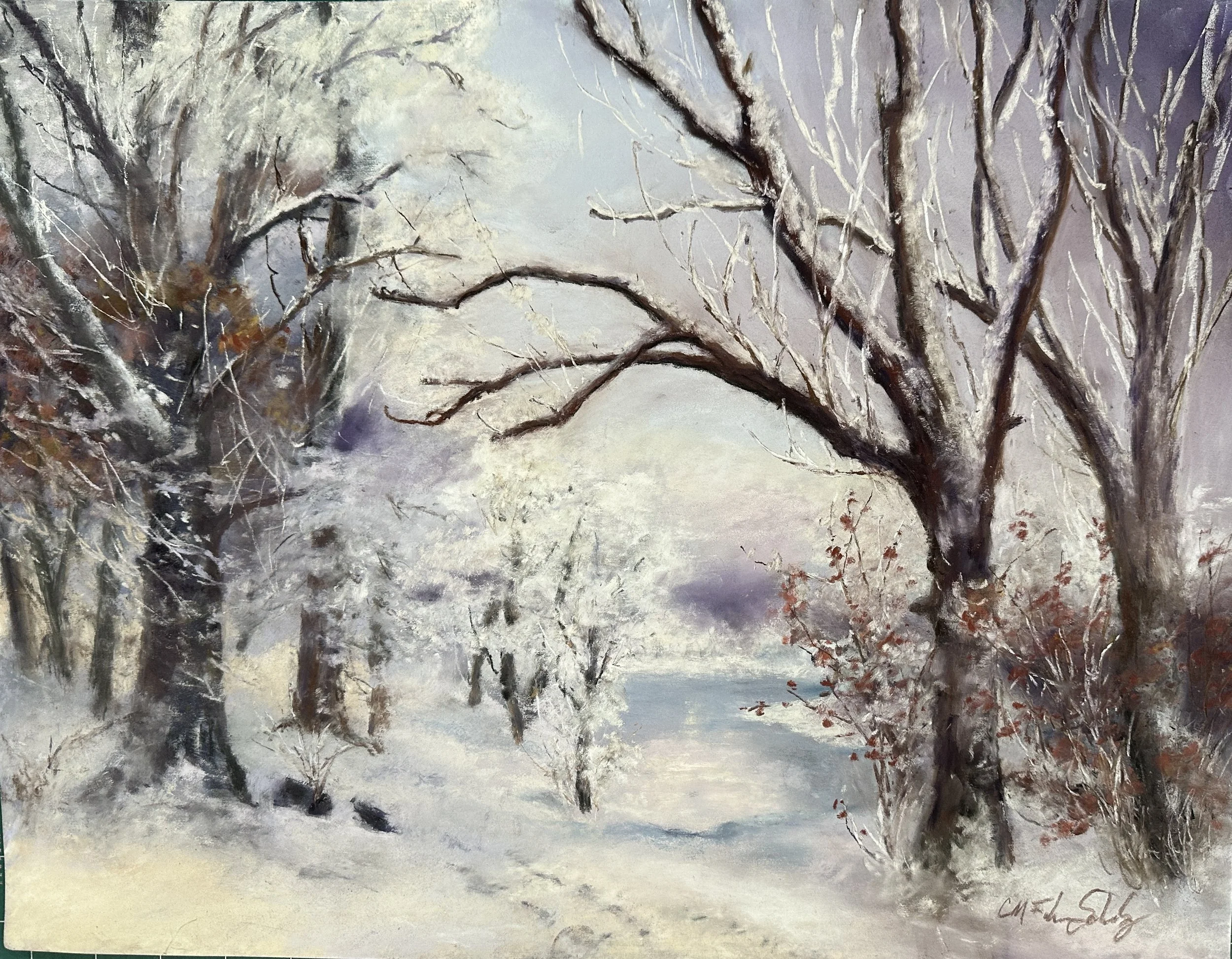 Charlene Fuhrman-Schulz; Winter Wonderland; Pastel; 18 x 24; Unframed, $275.00; Email: cmfschulz@gmail.com
