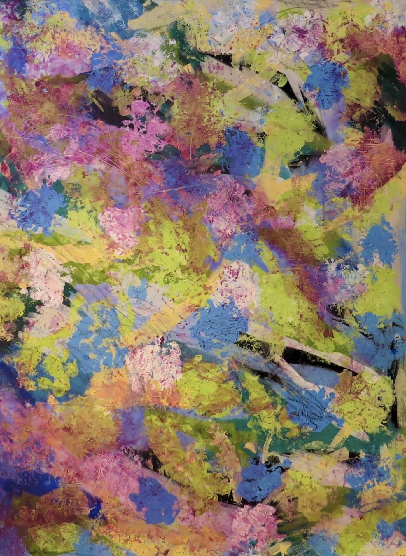 Bettina Brunner; Spring Day; Acrylic Paint and Marker on canvas; 36x48; Unframed; $650.00 Email: bettina@bettinabrunner.com