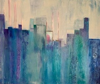 Karen Hutchison, Building Resilience,
Acrylic Mixed Media, 22x25, $525.00, Email: karenhutchison8@gmail.com