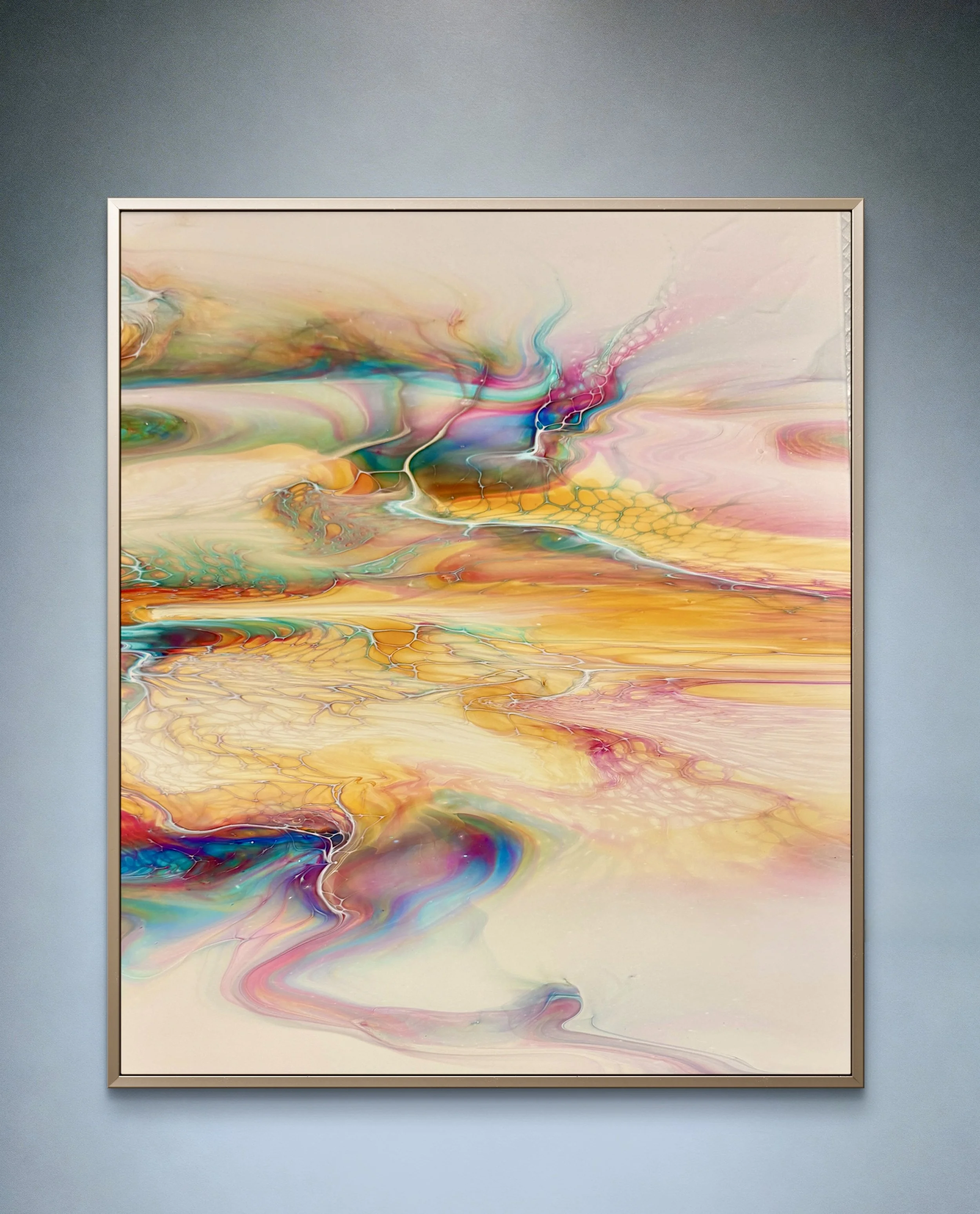 Karen Durishin, "Surfside", 20x28, Acrylics, Framed $650.00 Email: waterfallacrylics@gmail.com