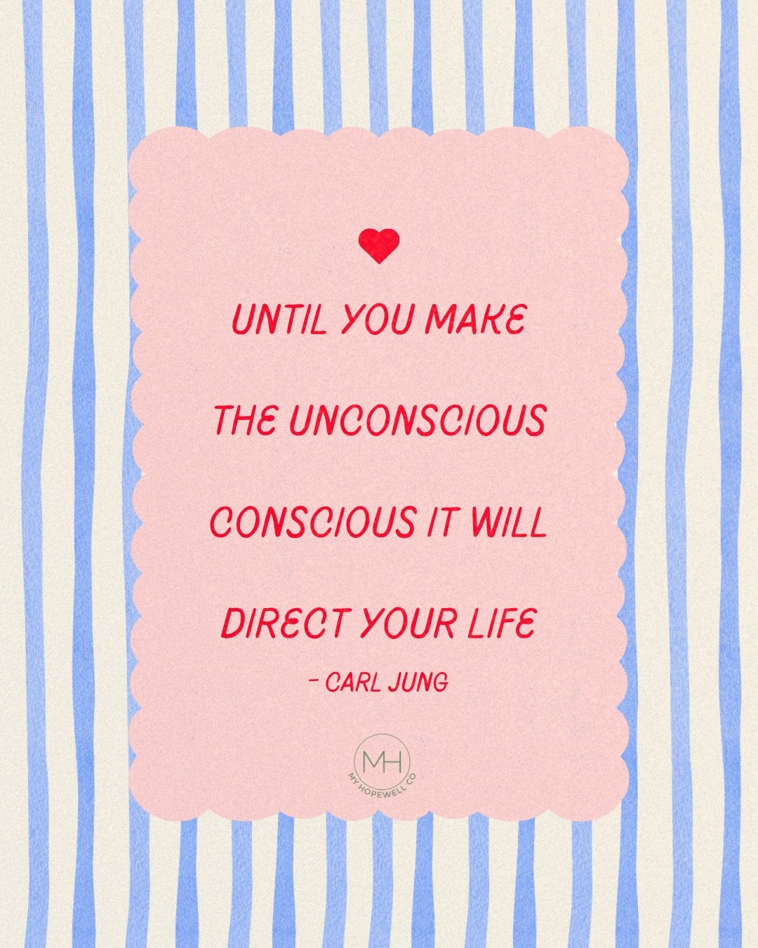 Until you make the unconscious conscious it will direct your life. -Carl Jung 

🚫 Unwanted Thoughts 
🚫 Unwanted Repeated patterns 
🚫 Unwanted Stress response 
🚫 Unwanted Nervous System responses

Connect with your authentic self. 

✨ Awareness he