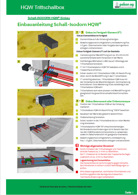 Einbauanleitung Schall-ISODORN HQW