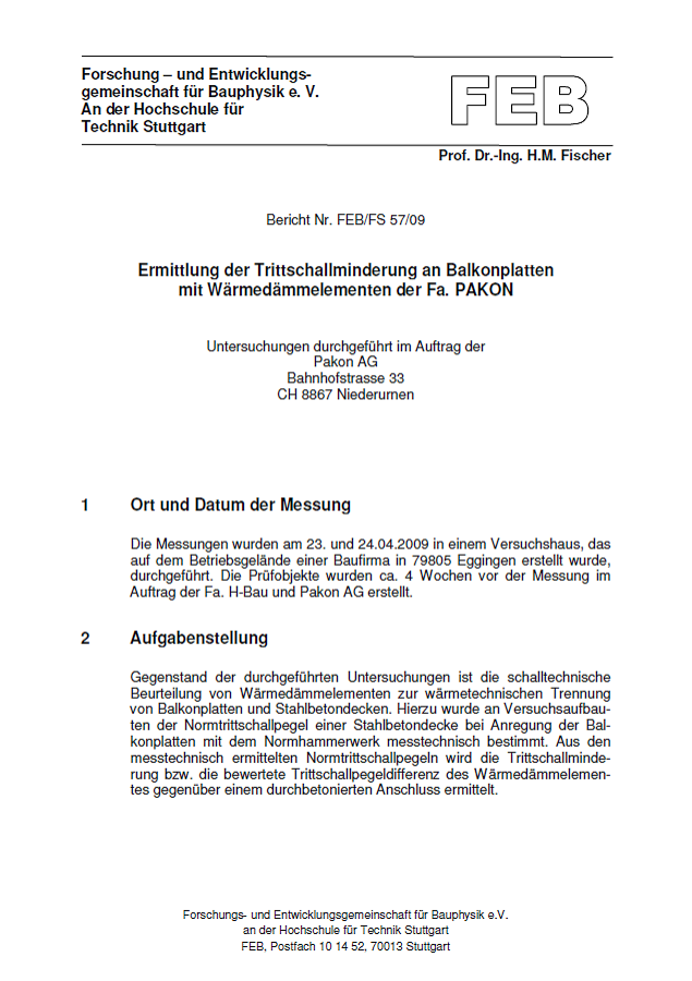 Trittschalluntersuchung Schall-Isodorn HQW®