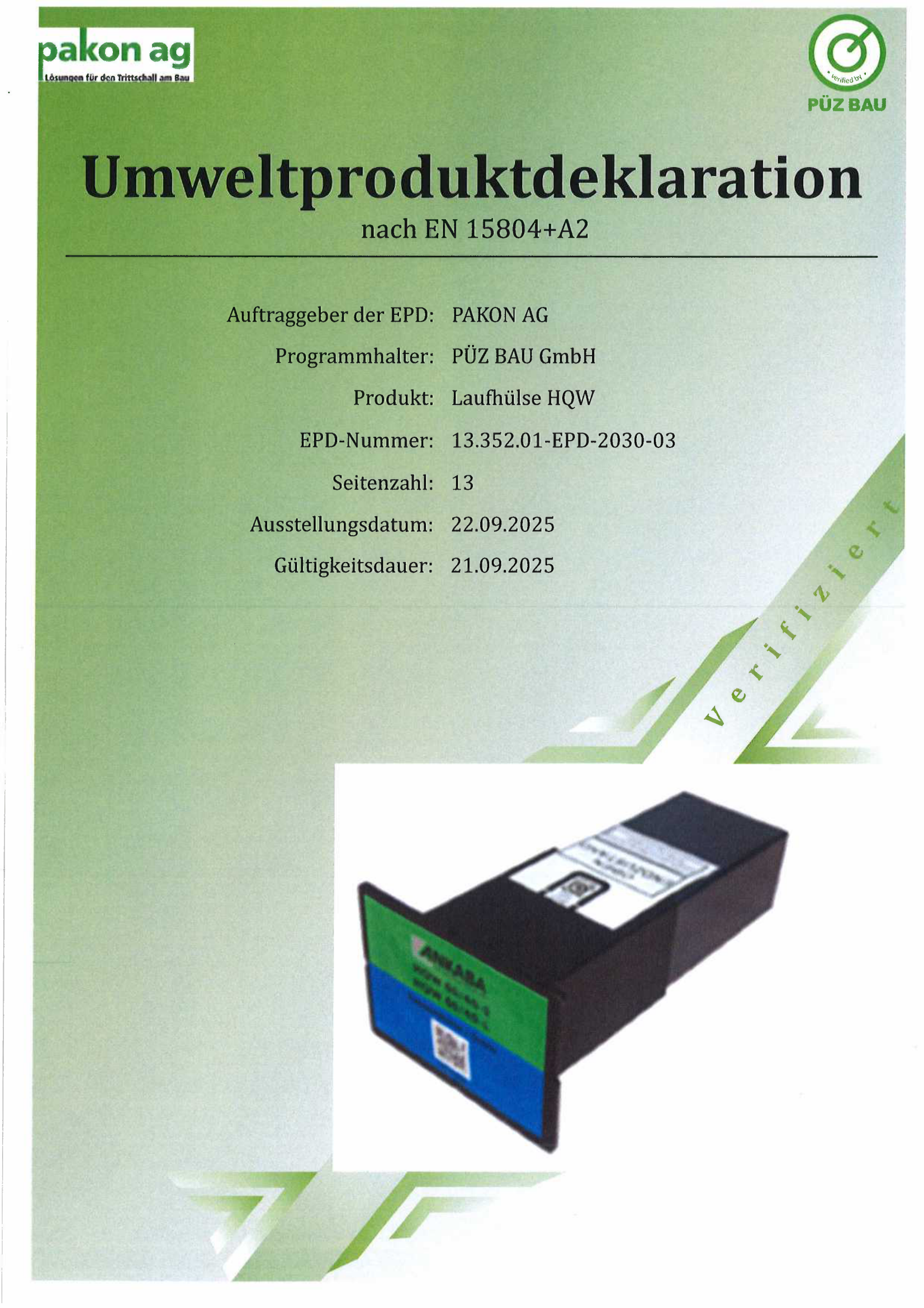Schall-ISODORN HQW® Laufhülse