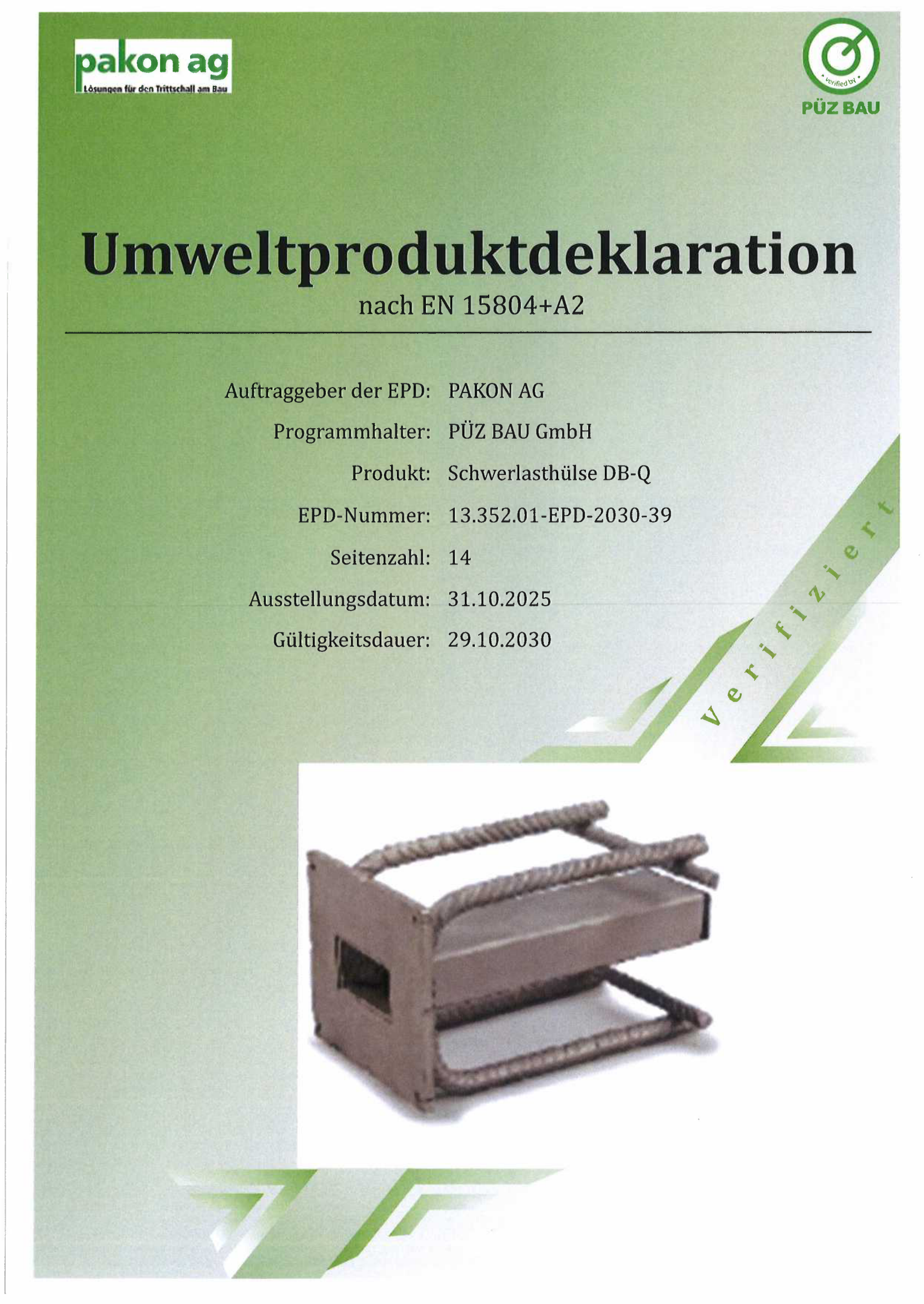 Schwerlastdorn DB-Q Hülse