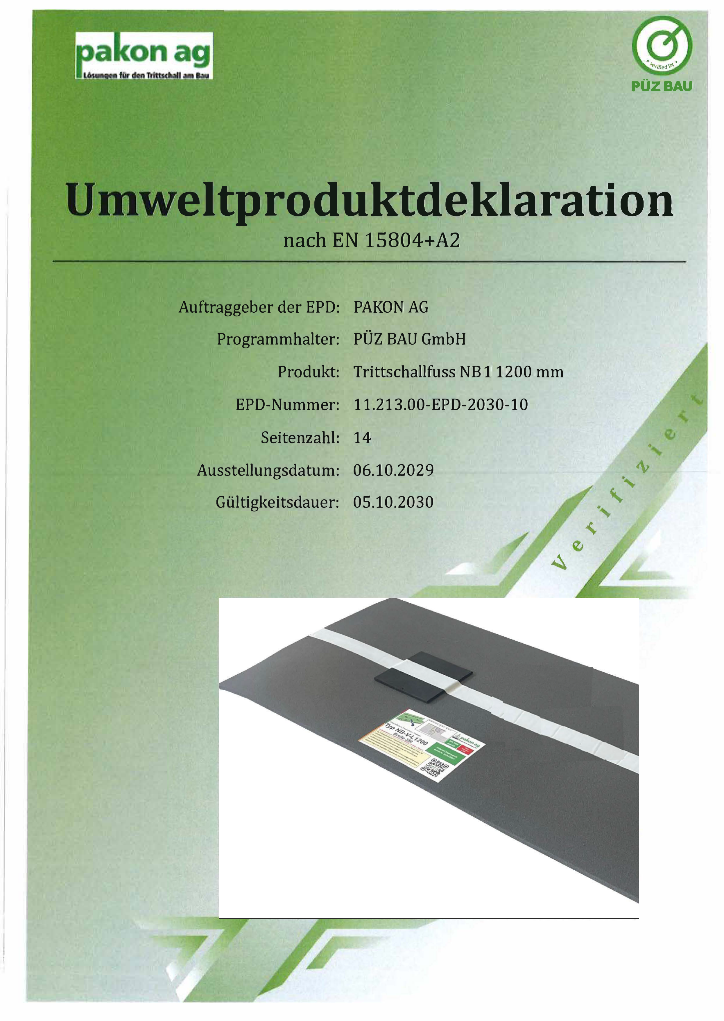 Trittschallplatte NB1