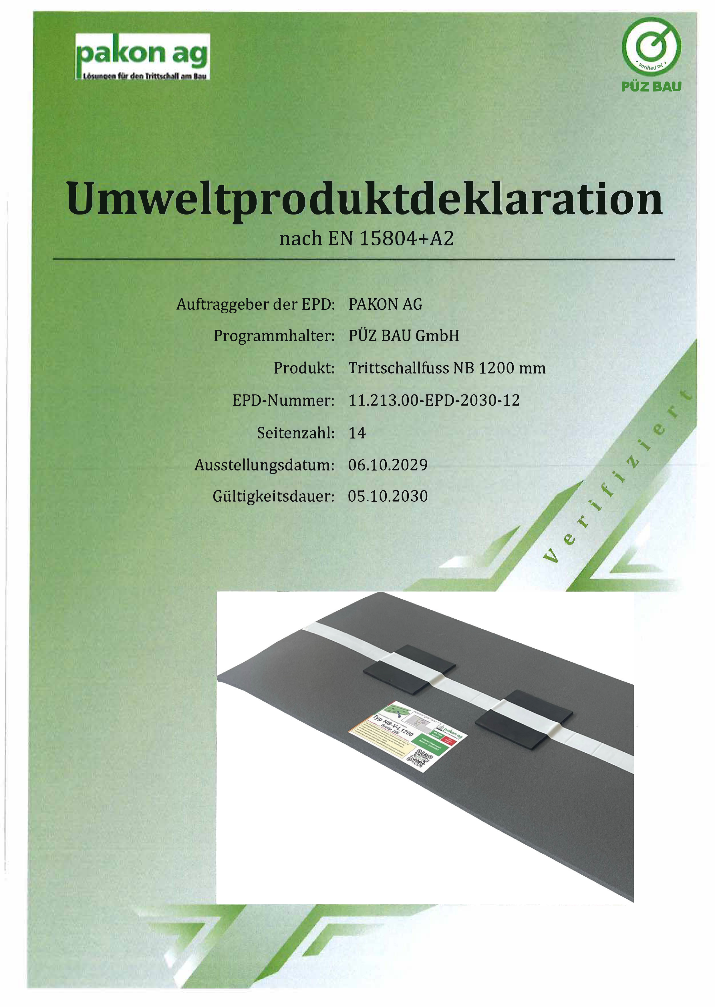 Trittschallplatte NB-V