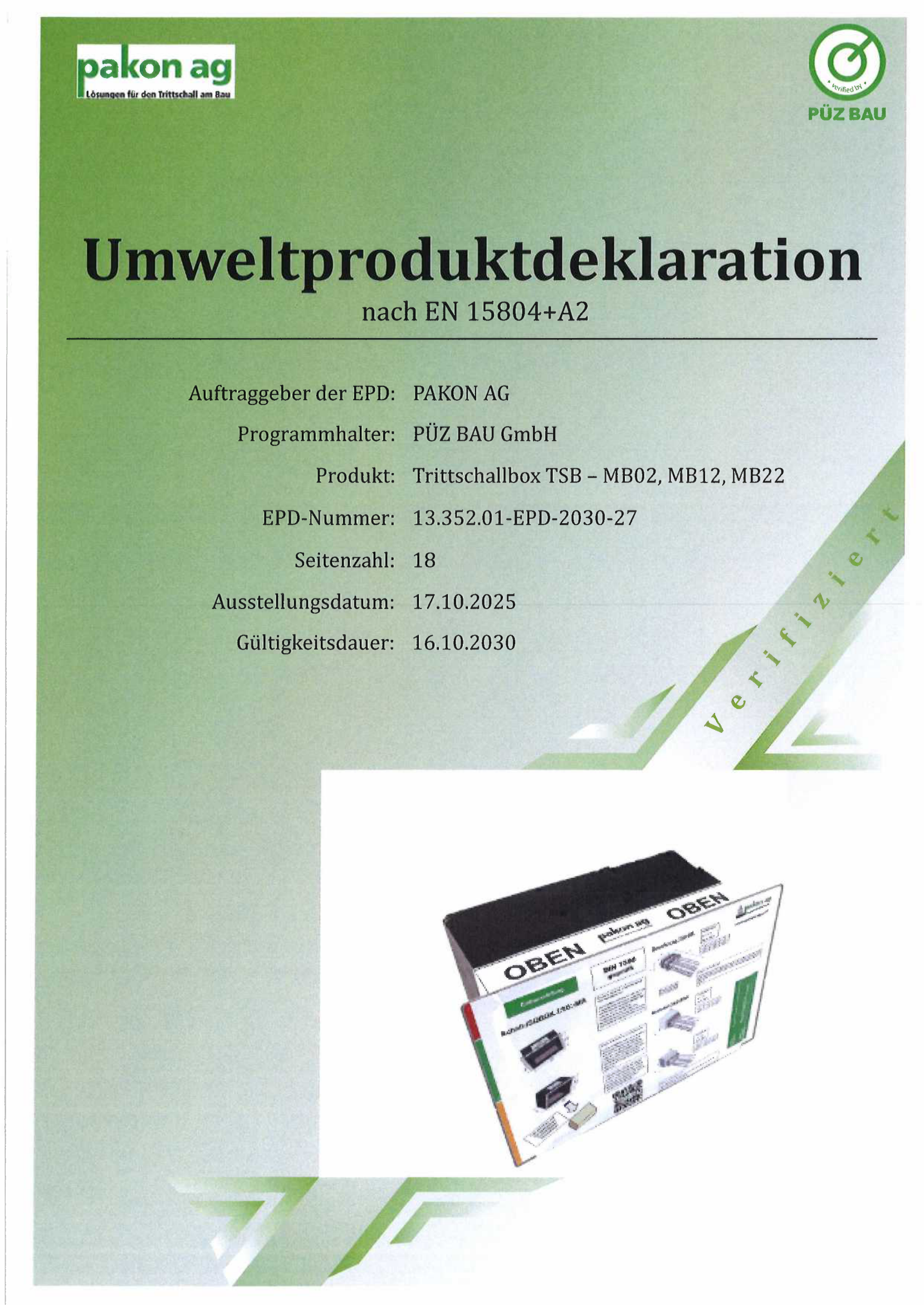 EPD TSB MB02; MB12; MB22