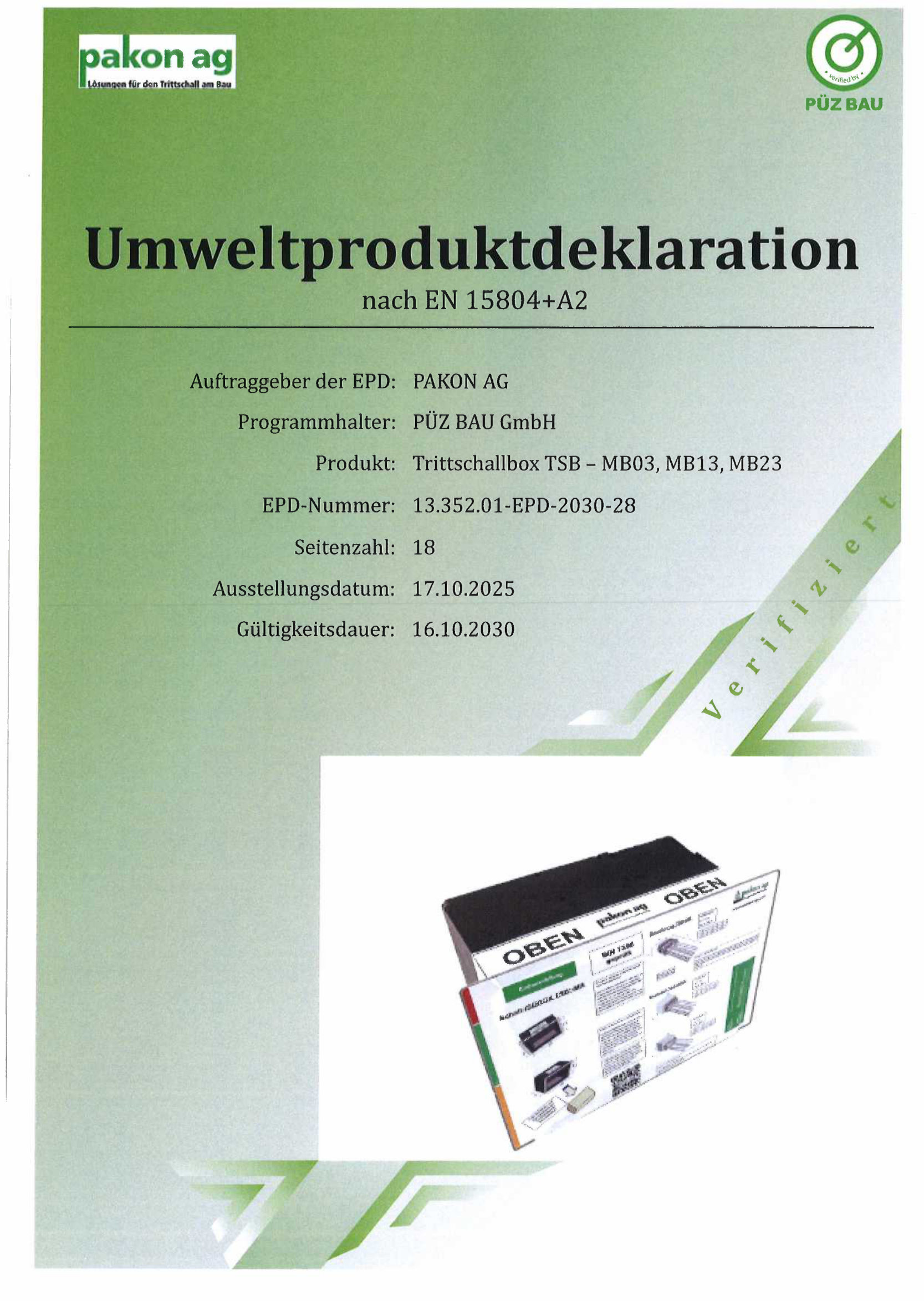 EPD TSB MB03; MB13; MB23