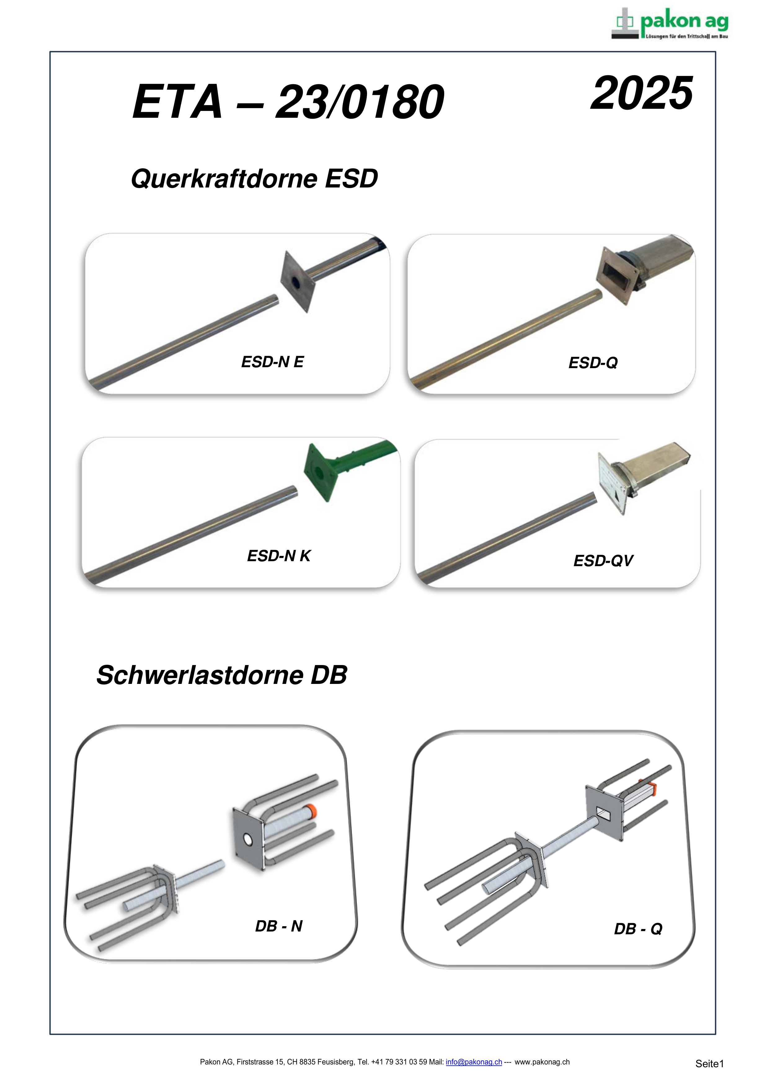 Prospekt Querkraft und Schwerlastdorne deutsch