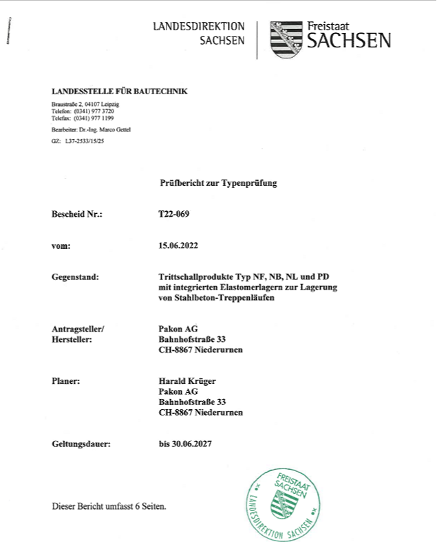 Ergänzung TreLa NF1, NB1  Prüfbericht