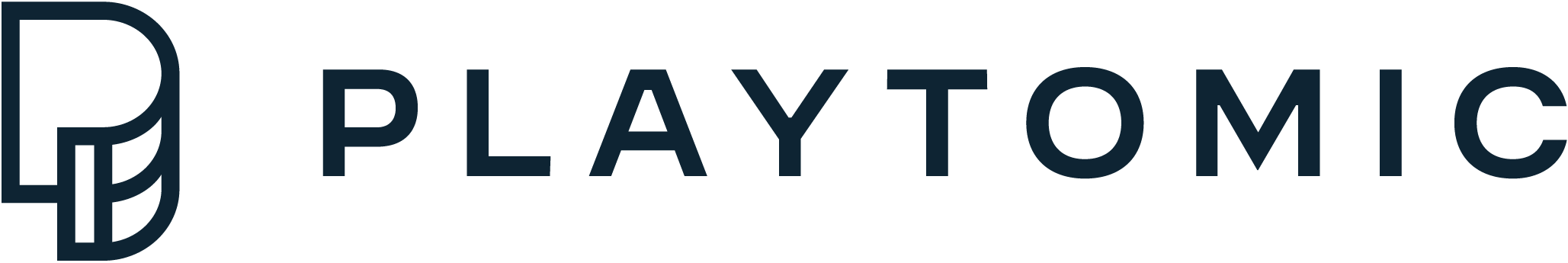 Playtomic logo featuring a stylized 'P' and 'T' with the word 'Playtomic' to the right