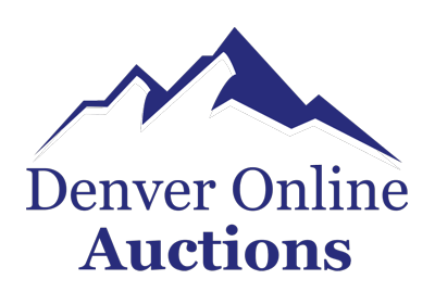 Logo for Denver Online Auctions featuring stylized mountain peaks and the text 'Denver Online Auctions'.