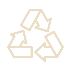 Recycling symbol with three arrows forming a triangle.