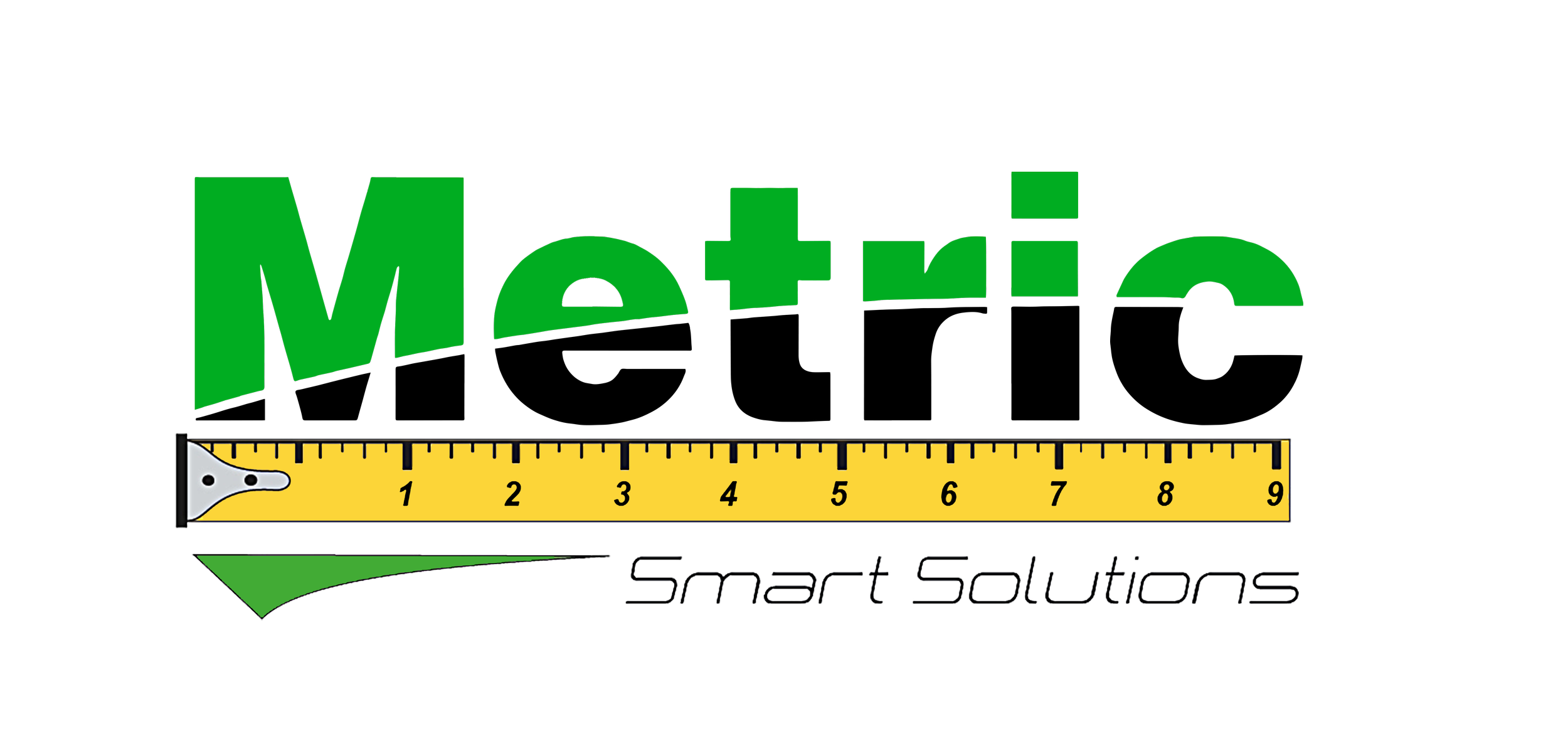 Logo for Metric Smart Solutions LLC, a company specializing in architectural millwork installation, solid-surface fabrication and installation, cabinetry assembly, and finish carpentry solutions for commercial and hospitality projects.