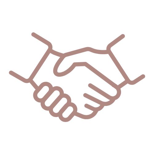Icon of a handshake representing agreement or partnership