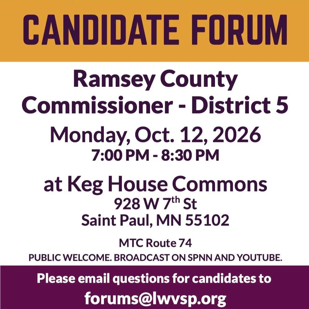 Oct. 12 - Candidate Forum: Ramsey County Commissioner District 5