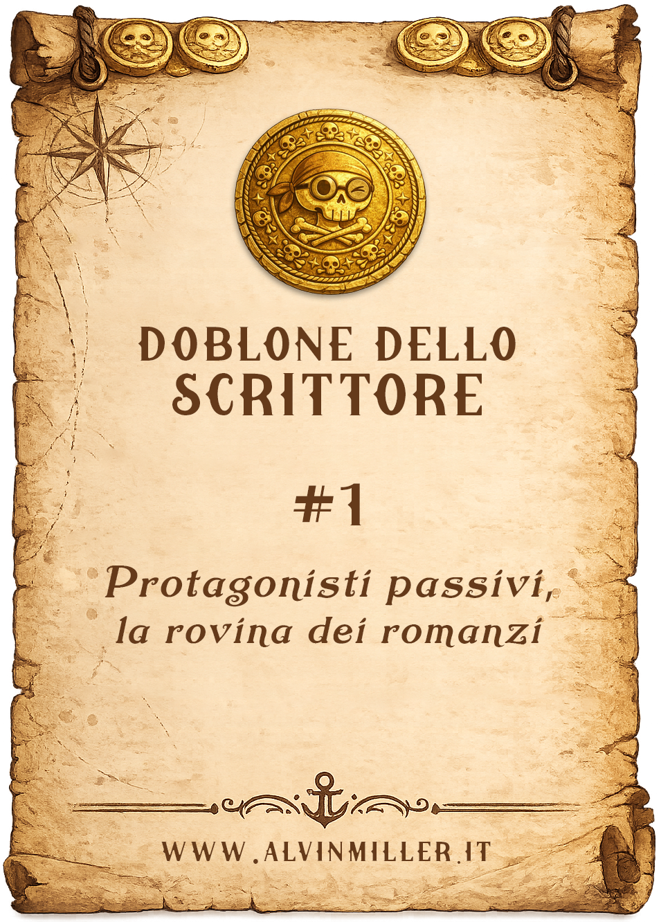 IL DOBLONE DELLO SCRITTORE #01 “Protagonisti passivi, la rovina dei romanzi”