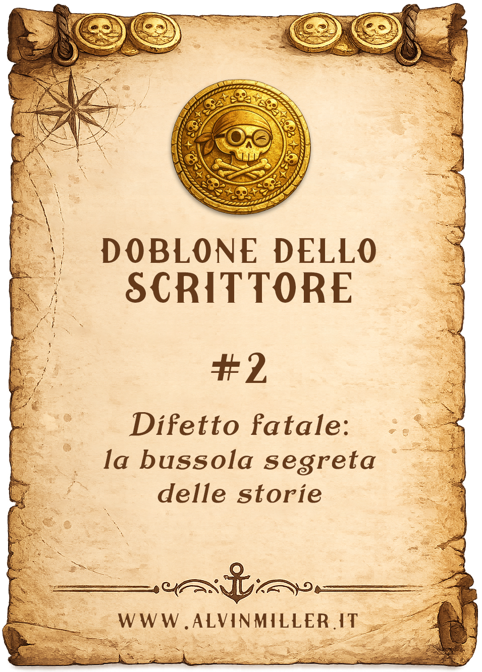 IL DOBLONE DELLO SCRITTORE #02 “Difetto fatale: la bussola segreta delle storie”