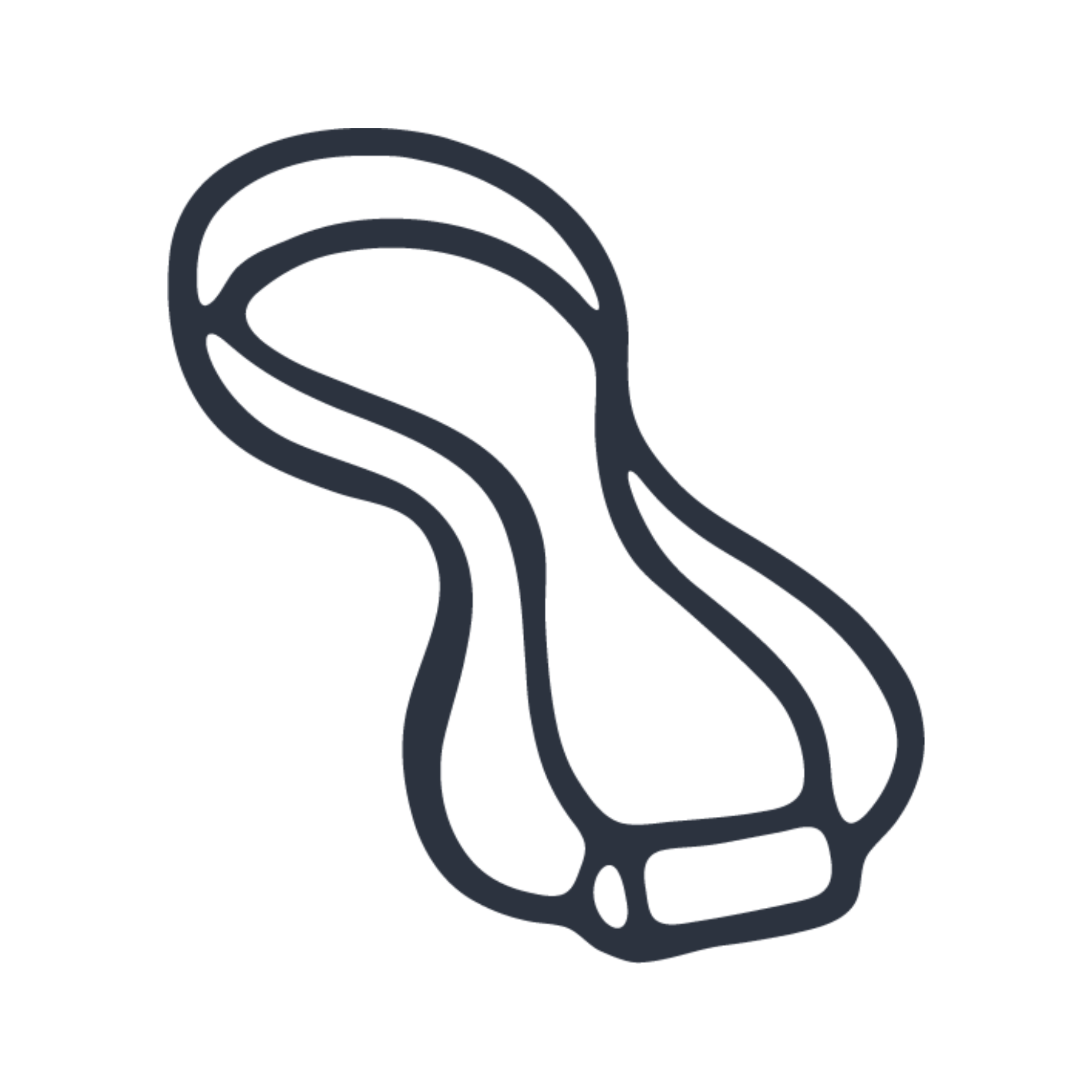 A stylized 3D dollar sign with green and orange color scheme, composed of geometric shapes.