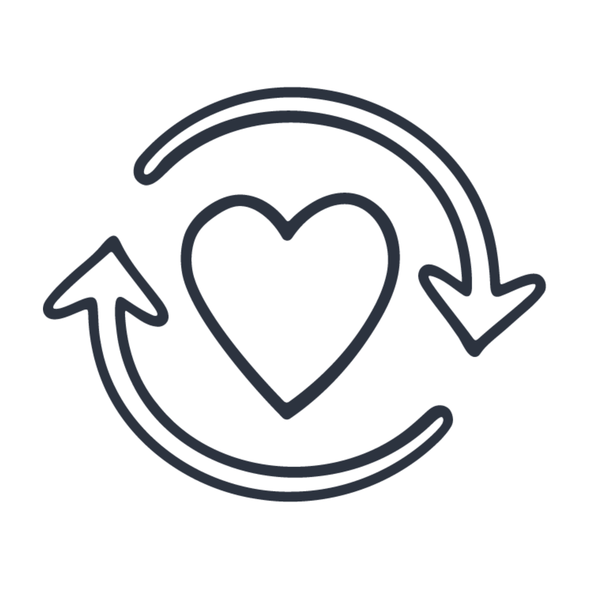 Outline drawing of a halved tomato with two internal circuit gears.