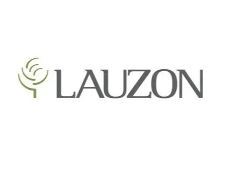 Lauzon logo with a stylized green and black design and the word 'LAUZON' in black text.
