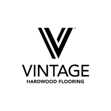 Logo for Vintage Hardwood Flooring with a stylized V symbol and text