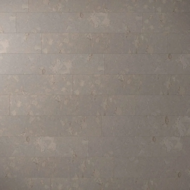 A beige tiled wall with uniform rectangular tiles. Flooring at Okanagan Hardwood Flooring Kelowna BC