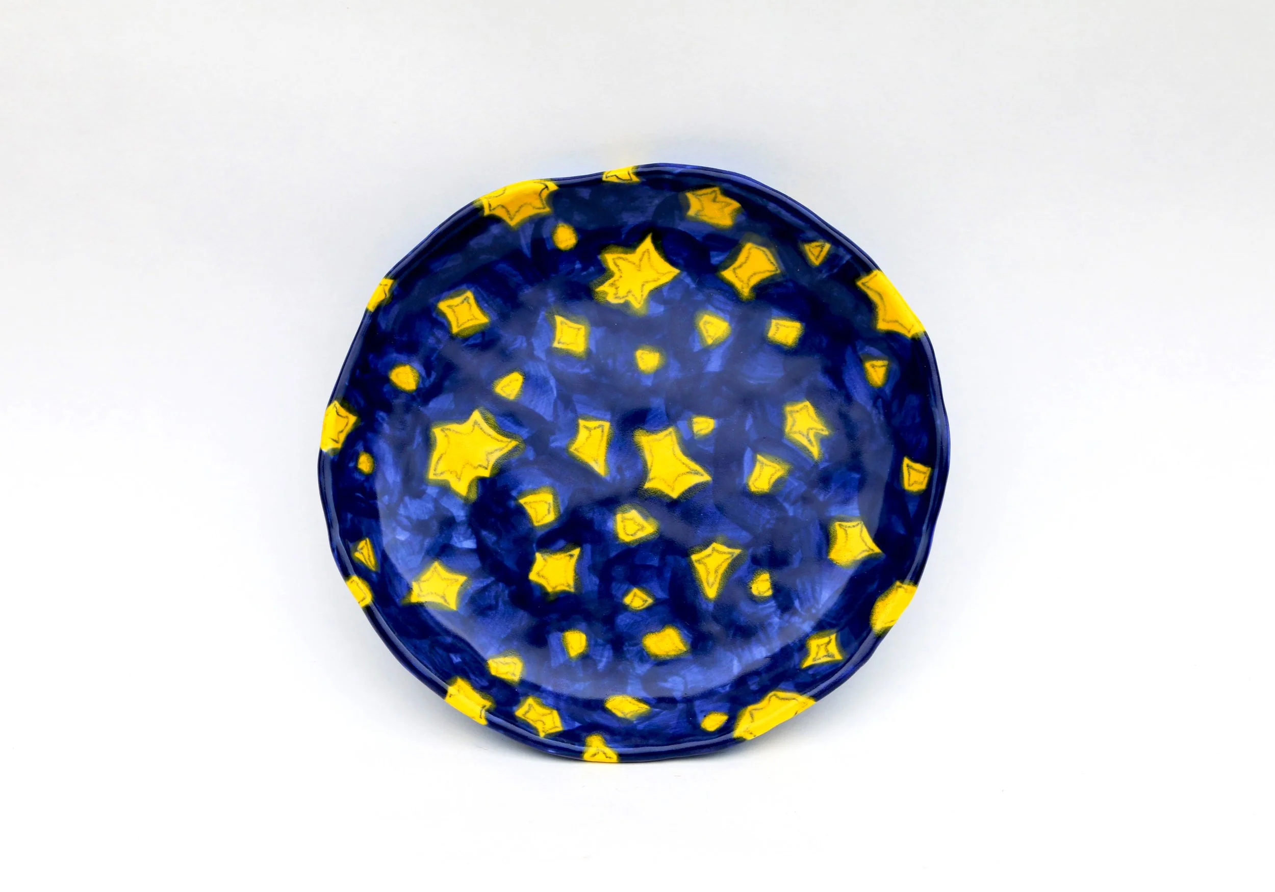 I Gave My Dreams to the Stars, 2021, 6.5 x 6.5 x 0.75 inches, earthenware