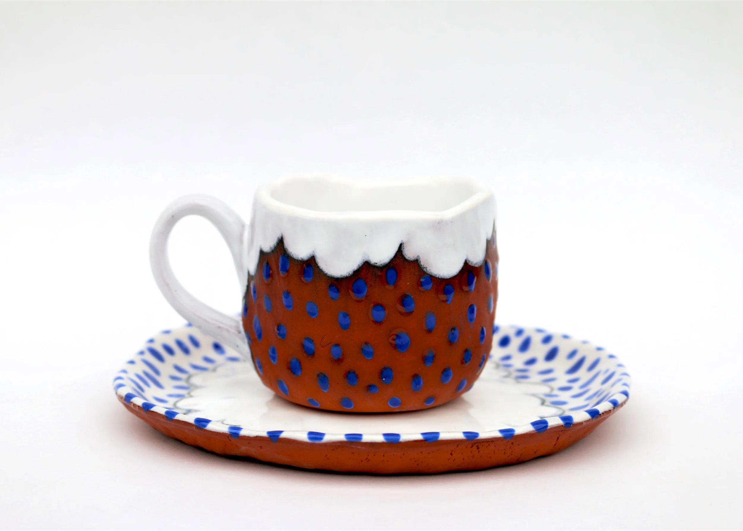 Rainy Daze, 2021, 6.5 x 6.5 x 0.5 inches, earthenware