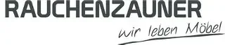 Logo mit den Worten 'RAUCHENZAUNER wir leben Möbel'