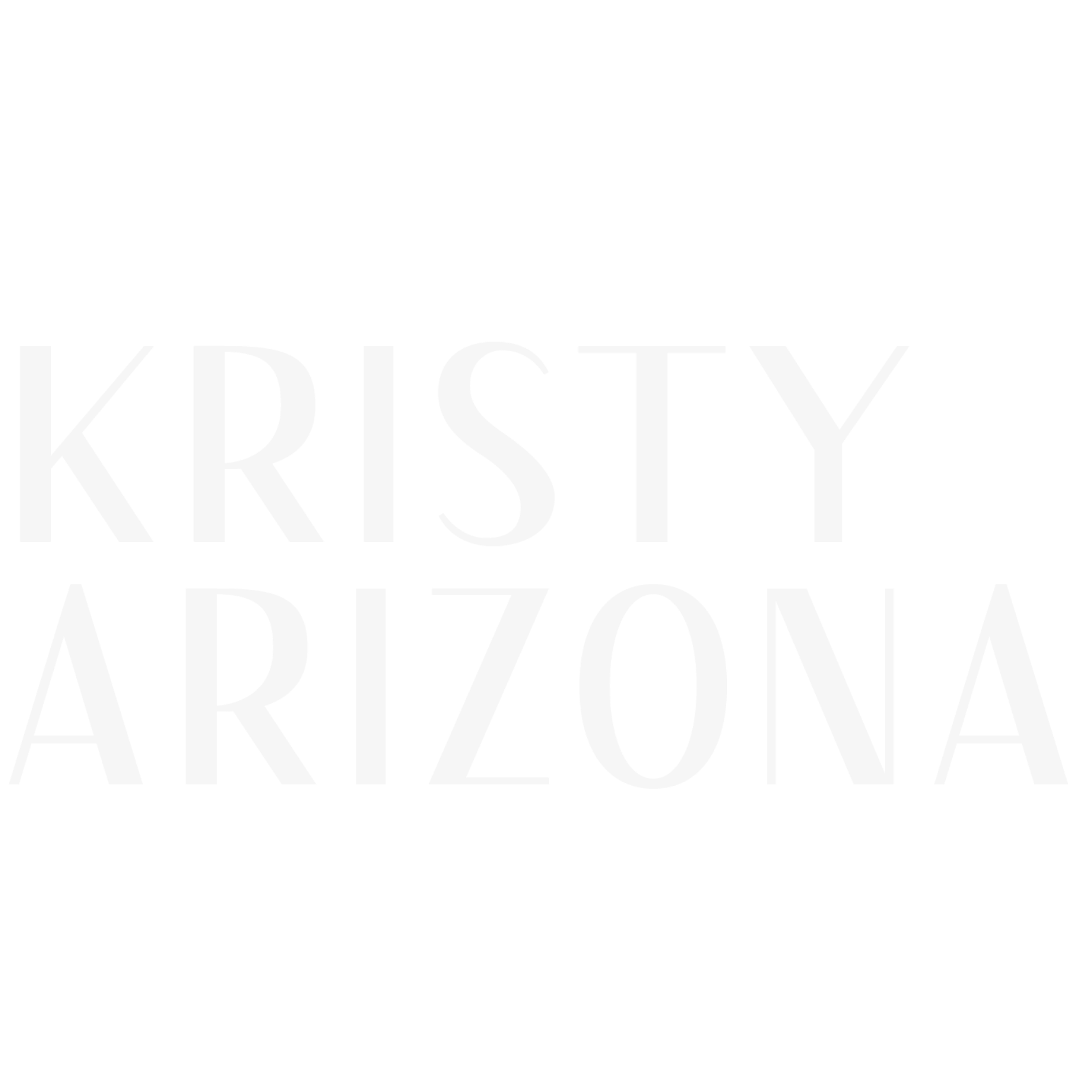 Kristy Arizona real estate brand logo in clean white typography on a dark background