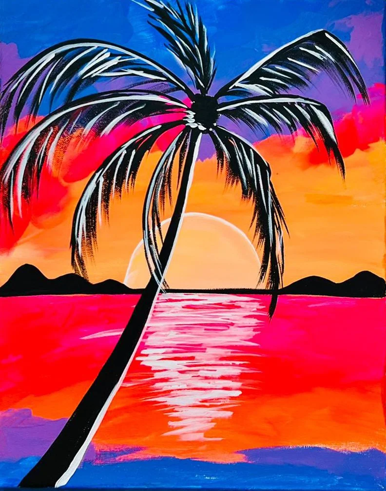 Paint a Sunset Palm at The Chicken Coop