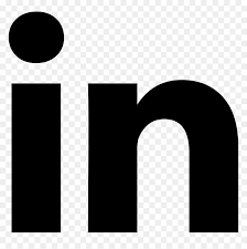 Close-up of the LinkedIn logo, showing the black lowercase 'in' on a transparent background.