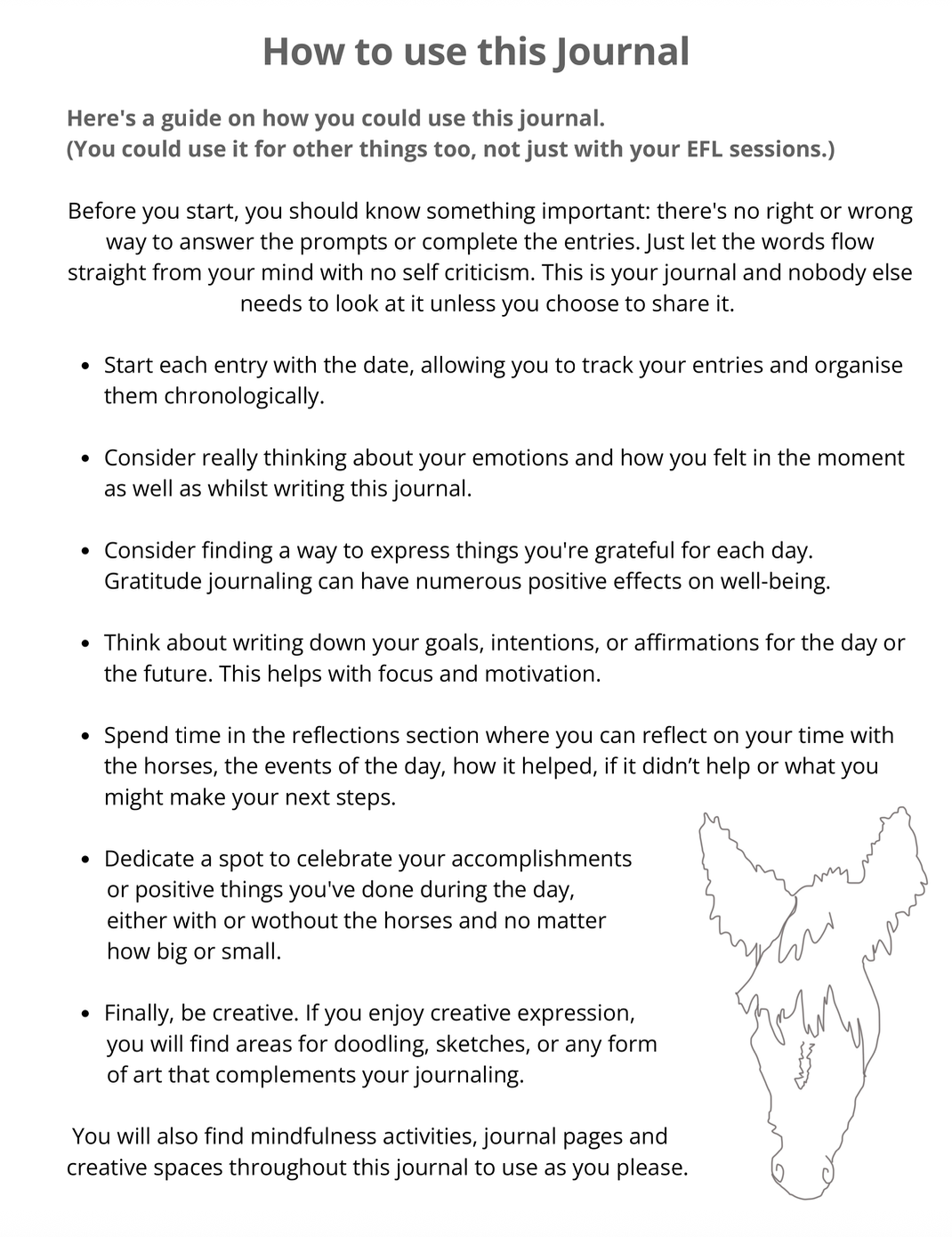 Equine Facilitated Learning Journal