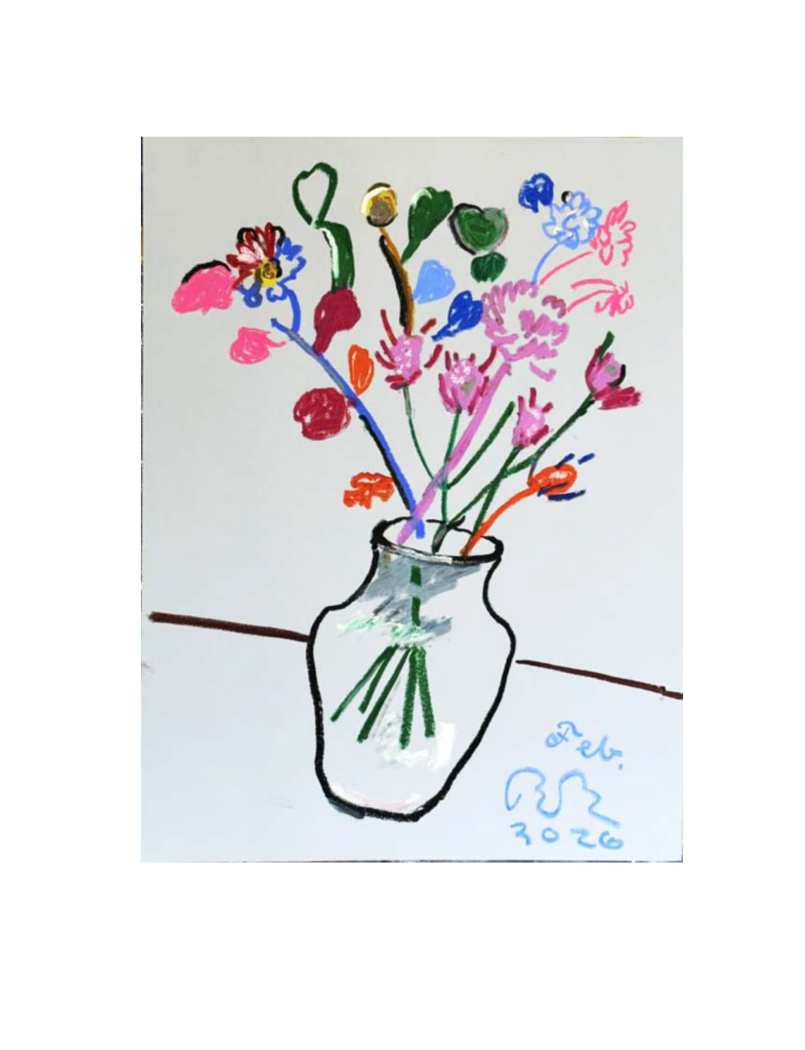 Floral Work Oil Pastel 2026 February
