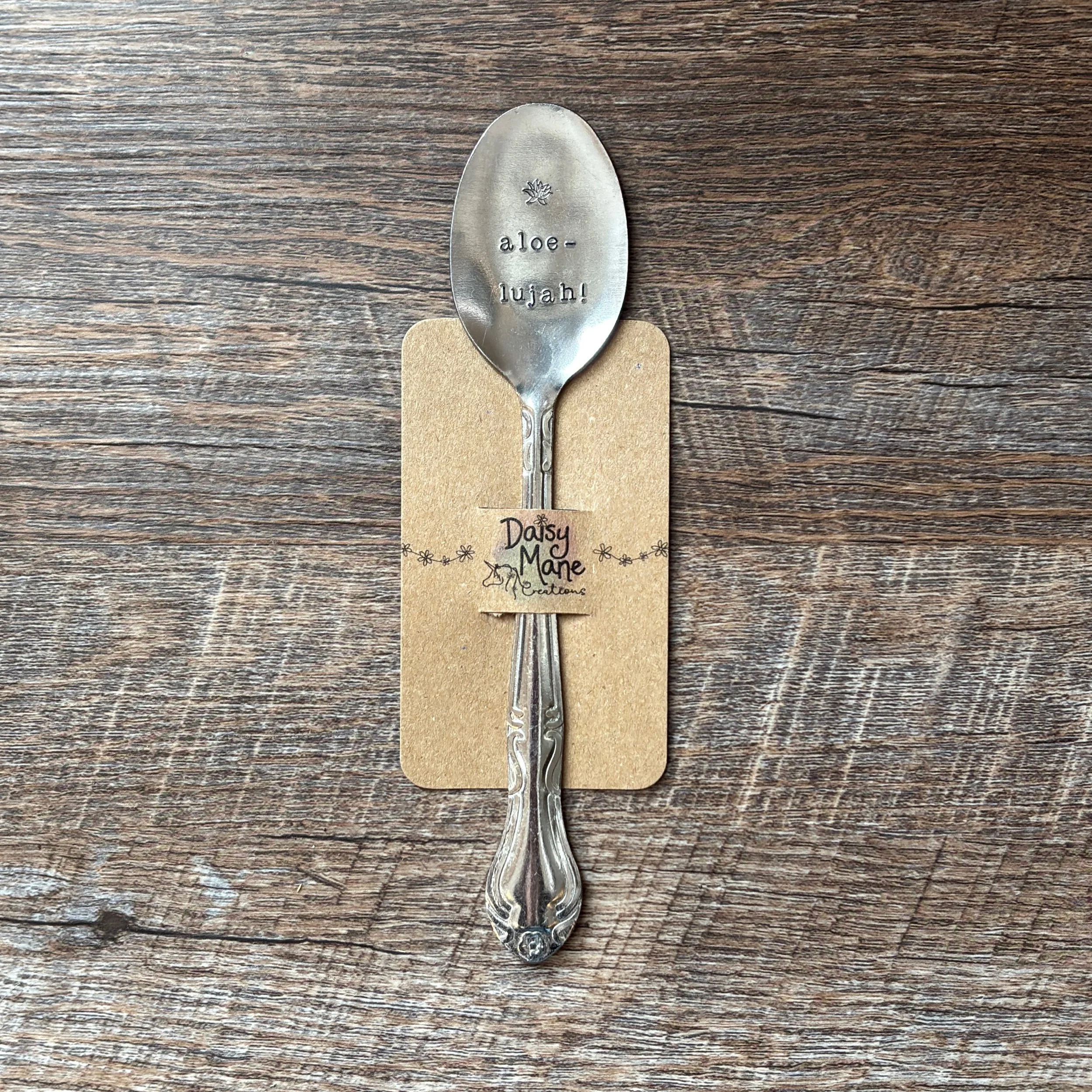 “Aloe-Lujah!” Spoon Plant Marker