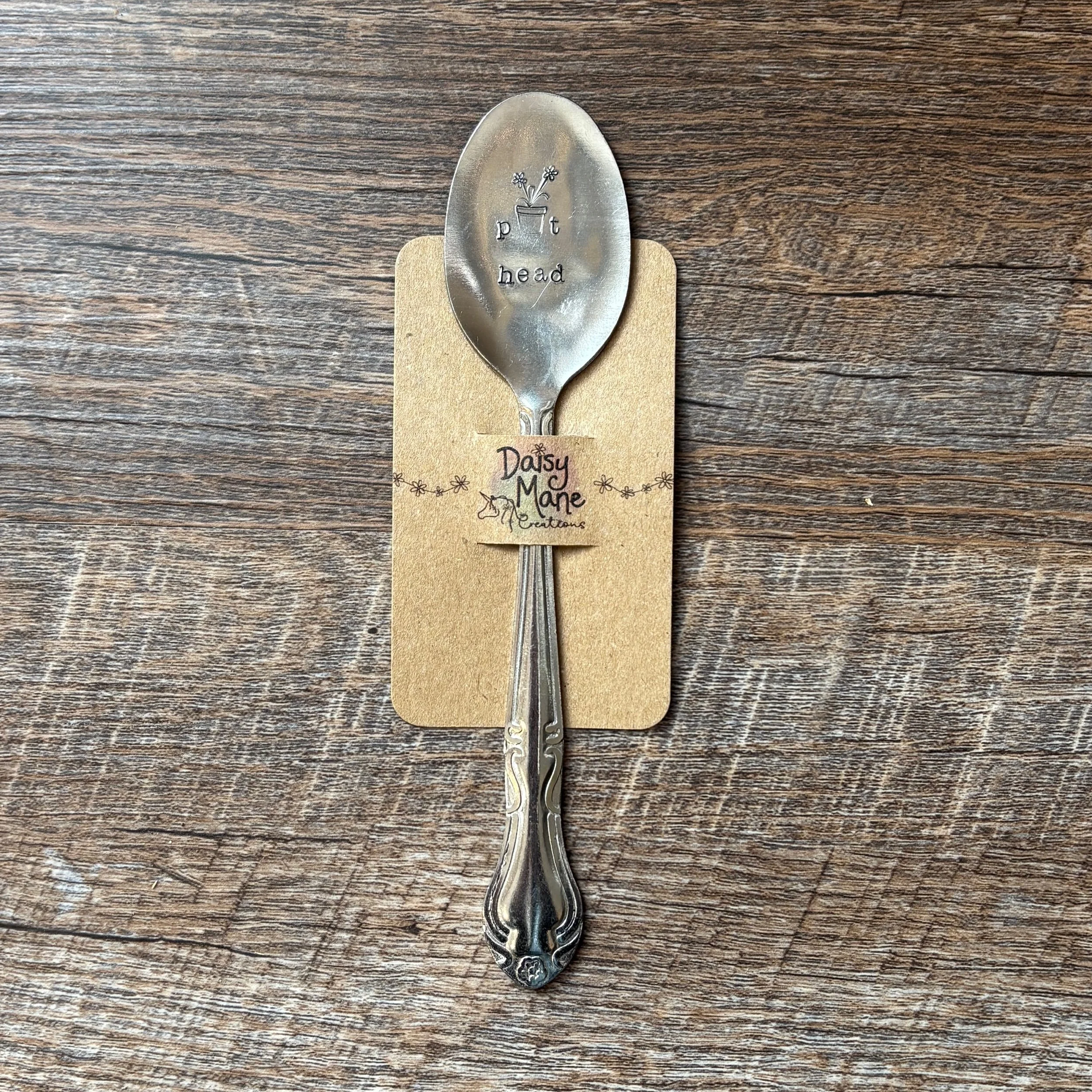 “Pot Head” Spoon Plant Marker