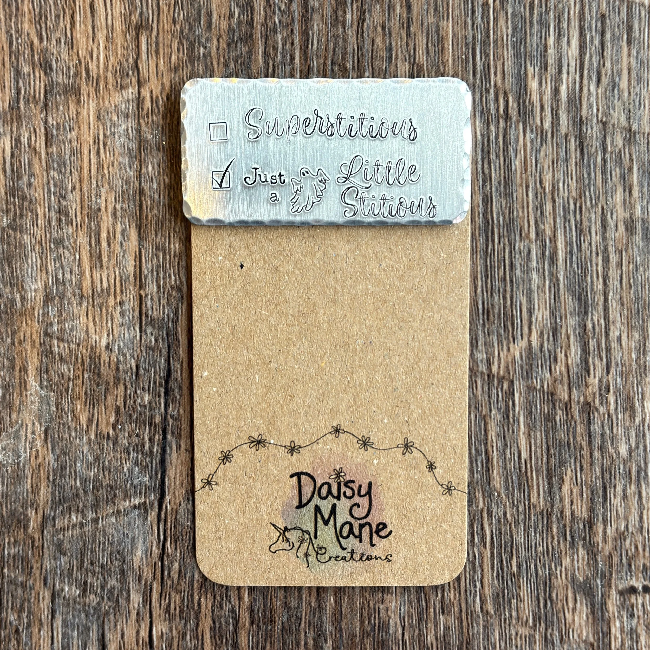 “Superstitious - Just a Little Stitious” Magnet