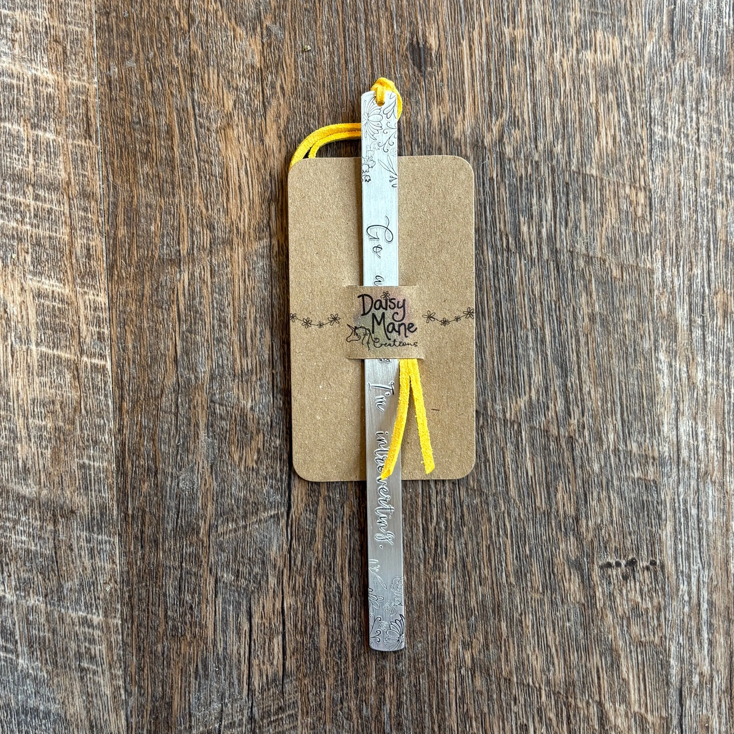 “Go Away, I’m introverting” Cat Bookmark